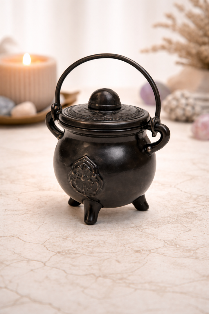 Cast Metal Celtic Cauldron Burner for Ritual Use