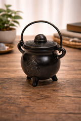 Celtic Design Cast Iron Cauldron and Incense Burner