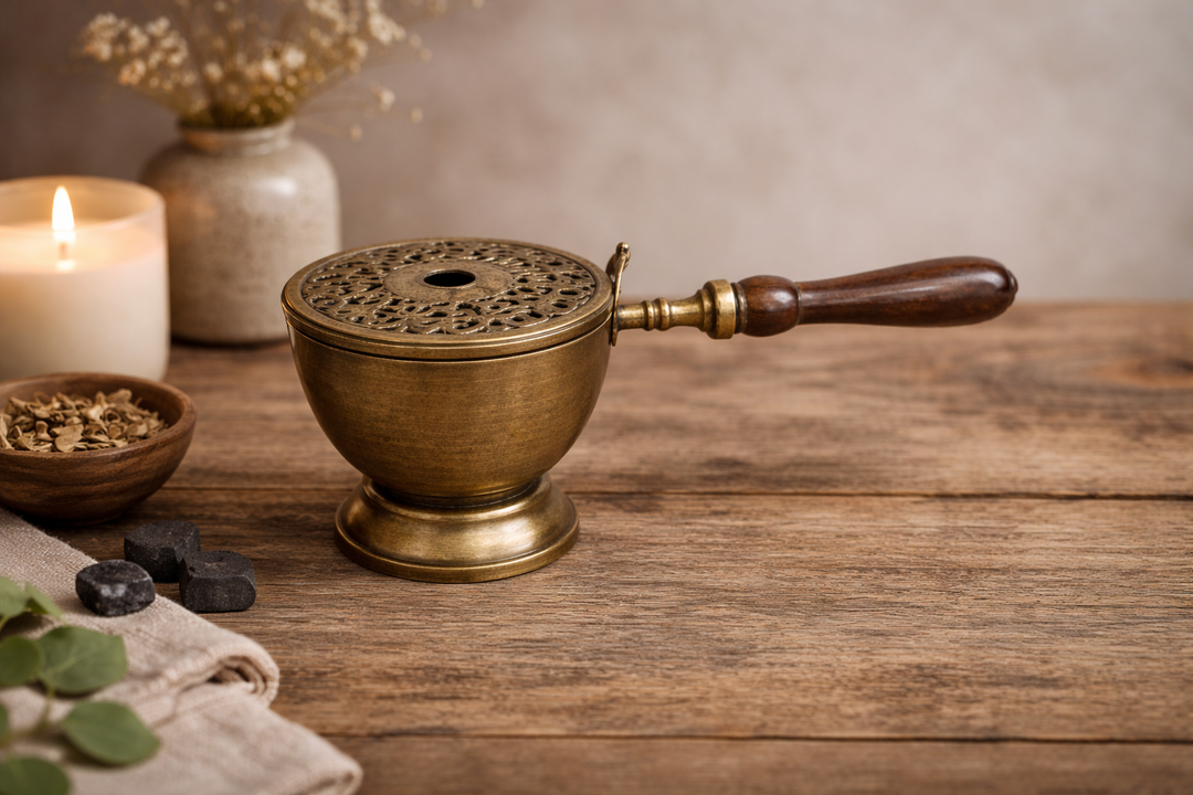 Iron Incense & Loban Burner for Home Mandir