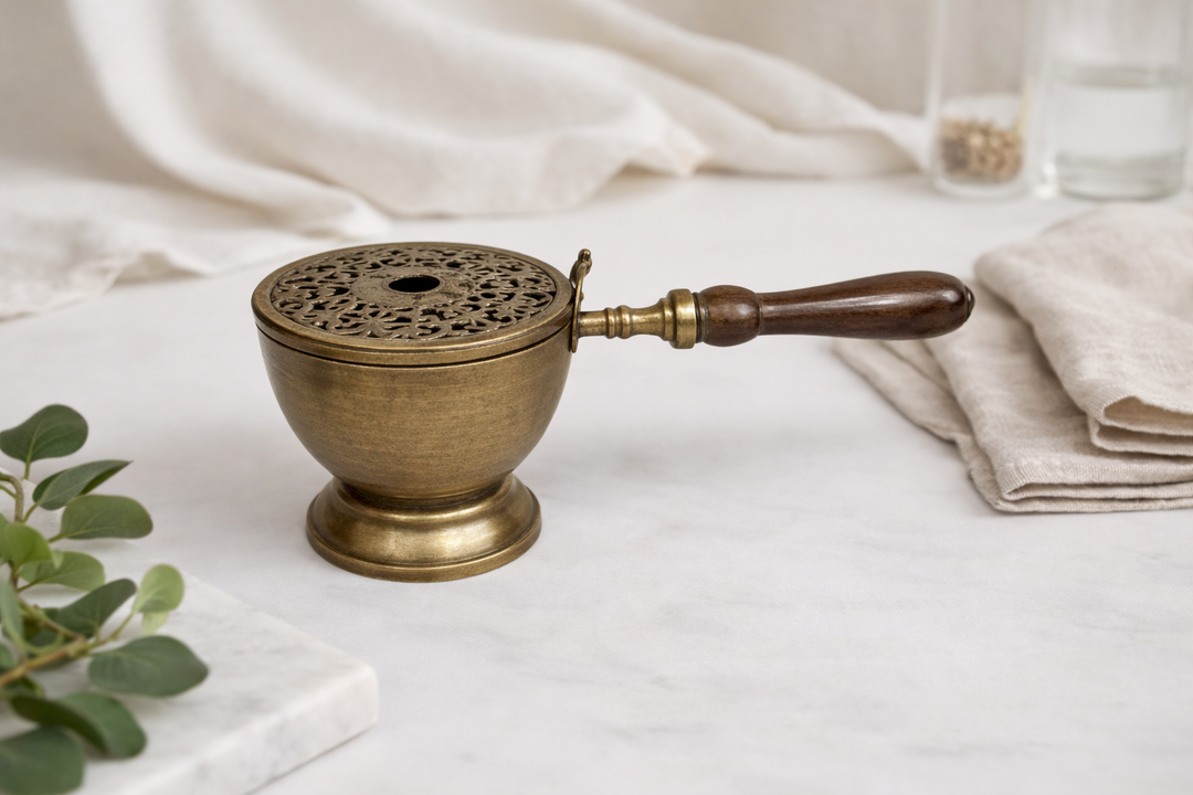 Iron Incense & Loban Burner for Home Mandir