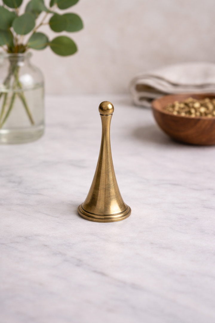 Brass Pooja Bell Cone Design Easy to Handle