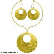Zingara Charm Handcrafted Brass Necklace and Earrings