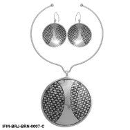 Zingara Grace Brass Necklace & Earrings Set