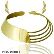 Handcrafted Charming Trixie Brass Collar with Earrings