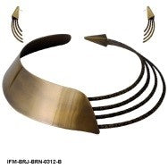 Handcrafted Amazing Trixie Brass Collar with Earrings