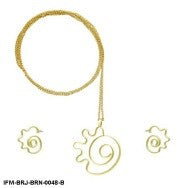 Handcrafted Circumvolve Charisma Brass Pendant with Earrings