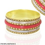 Handcrafted Alluring Fantasy Pink Resin & Pearl Bangle