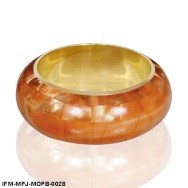 Handcrafted Cool Cadeau Mother of Pearl & Wood Bangle