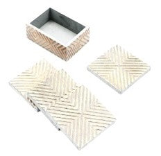 Decorative Wooden Coaster Set Cross Design for Home