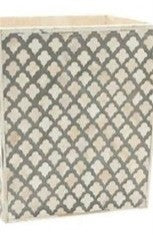 Wooden Carved White Pen Holder Tabletop Organizer