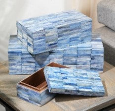 Blue Resin Decorative Multipurpose Box