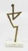 Modern Abstract Gold Metal Human Figurine Tabletop Décor Accent