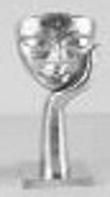 Luxury Silver Aluminium Deep Think Face Sculpture Tabletop Décor
