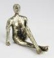 Modern Abstract Sitting Man Silver Aluminium Decorative Sculpture