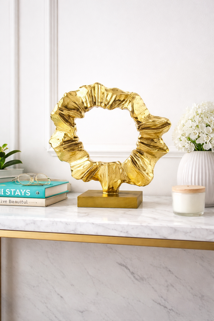 Modern Abstract Circle Aluminium Tabletop Decorative Ornament