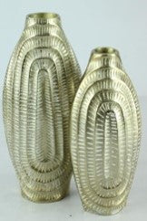 Luxury Metallic Concentric Aluminium Decorative Vase Showpiece