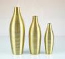Elegant Brushed Gold Aluminium Decorative Bottle Vase for Styling