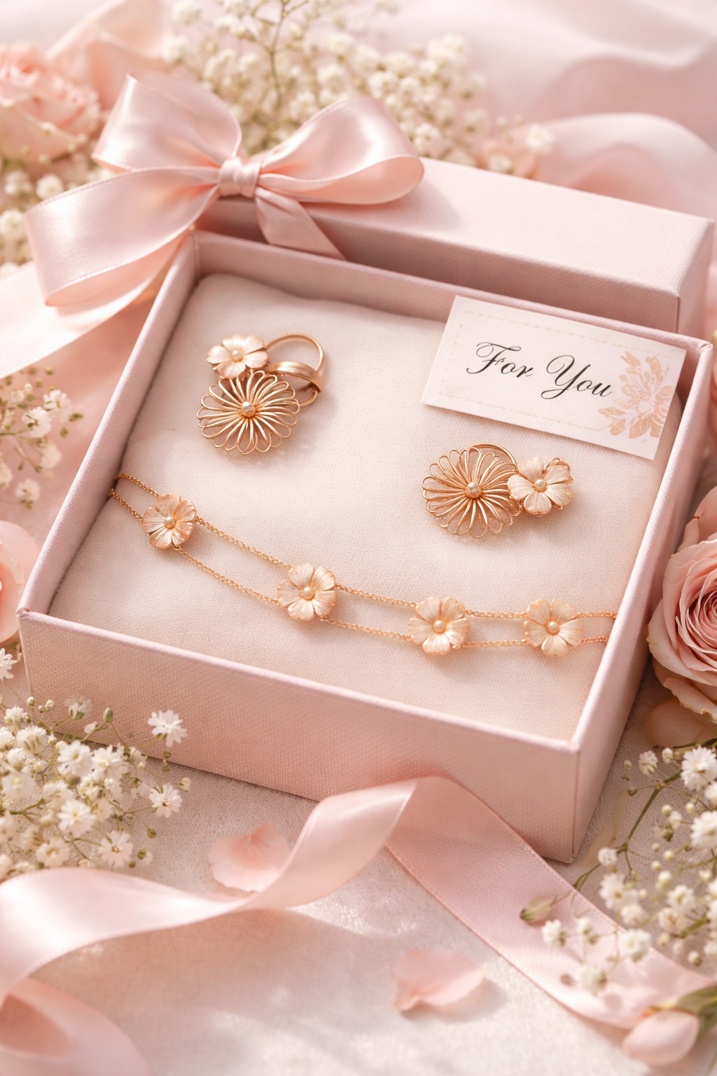 Six Flower Choker Necklace | Gold-Plated Brass Floral Design