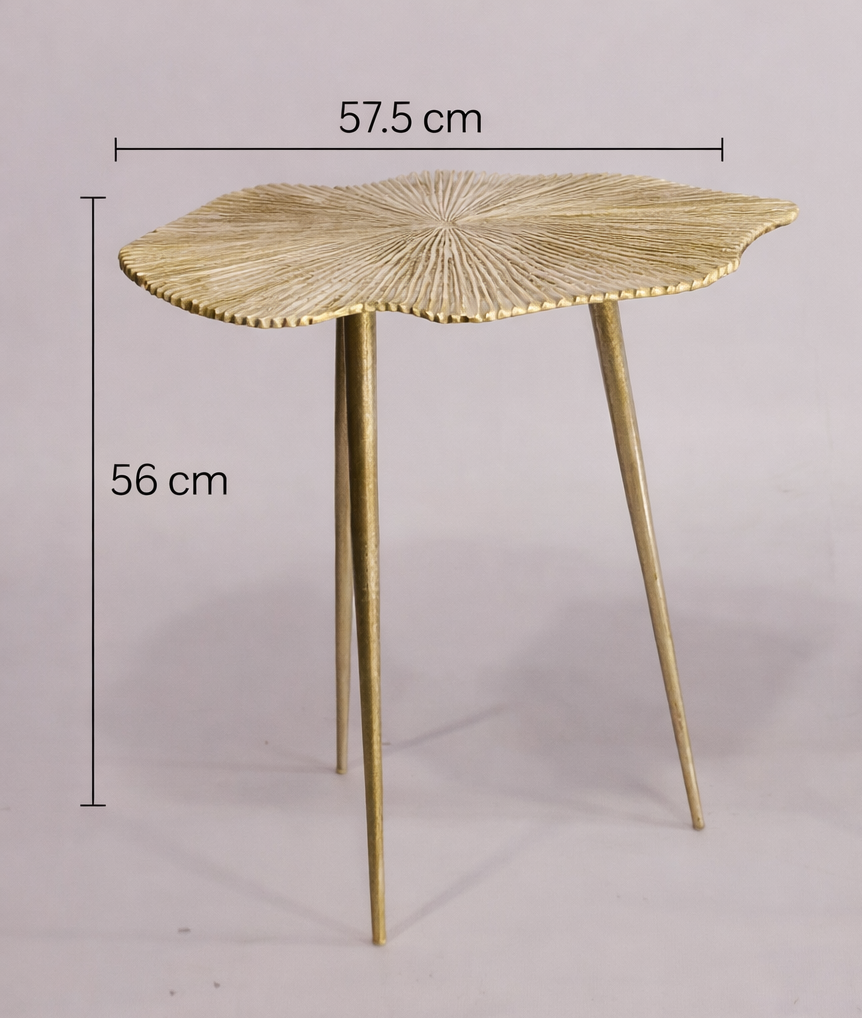 Artistic Textured Gold Metal Side Tables for Luxury Interior Styling