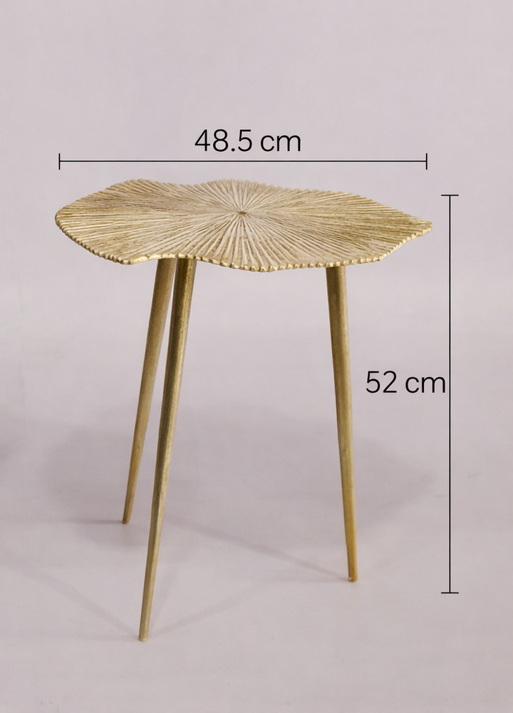 Artistic Textured Gold Metal Side Tables for Luxury Interior Styling