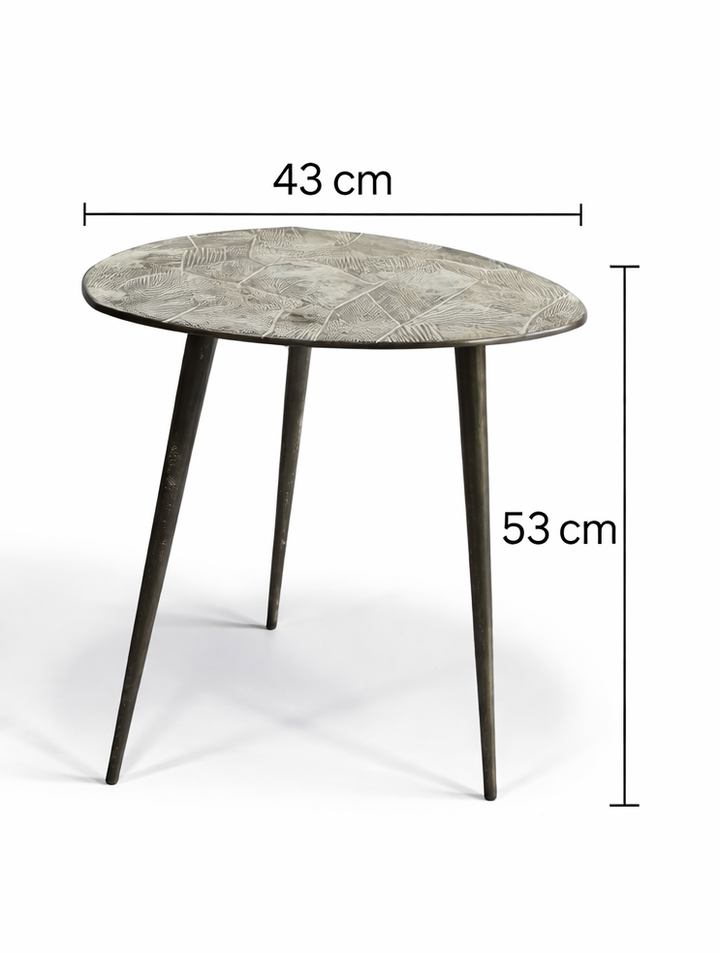 Luxury Grey Metal Side Tables with Organic Design for Home & Office