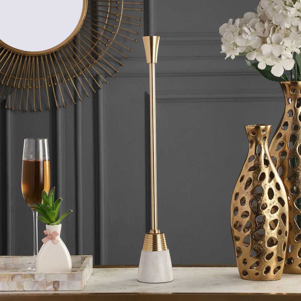 Flame Leather Freya Vase | Opulent Vase for Stunning Ambiance