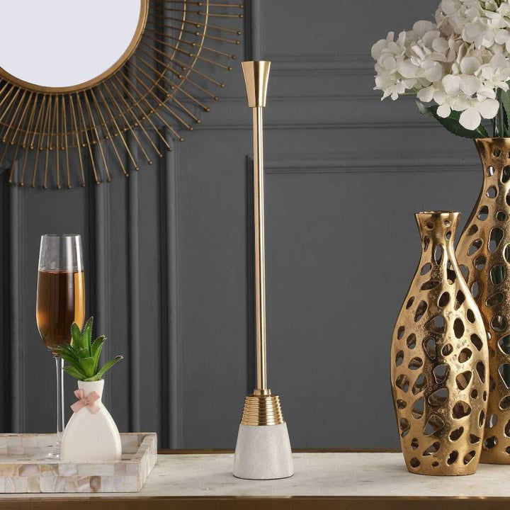 Flame Leather Freya Vase | Opulent Vase for Stunning Ambiance
