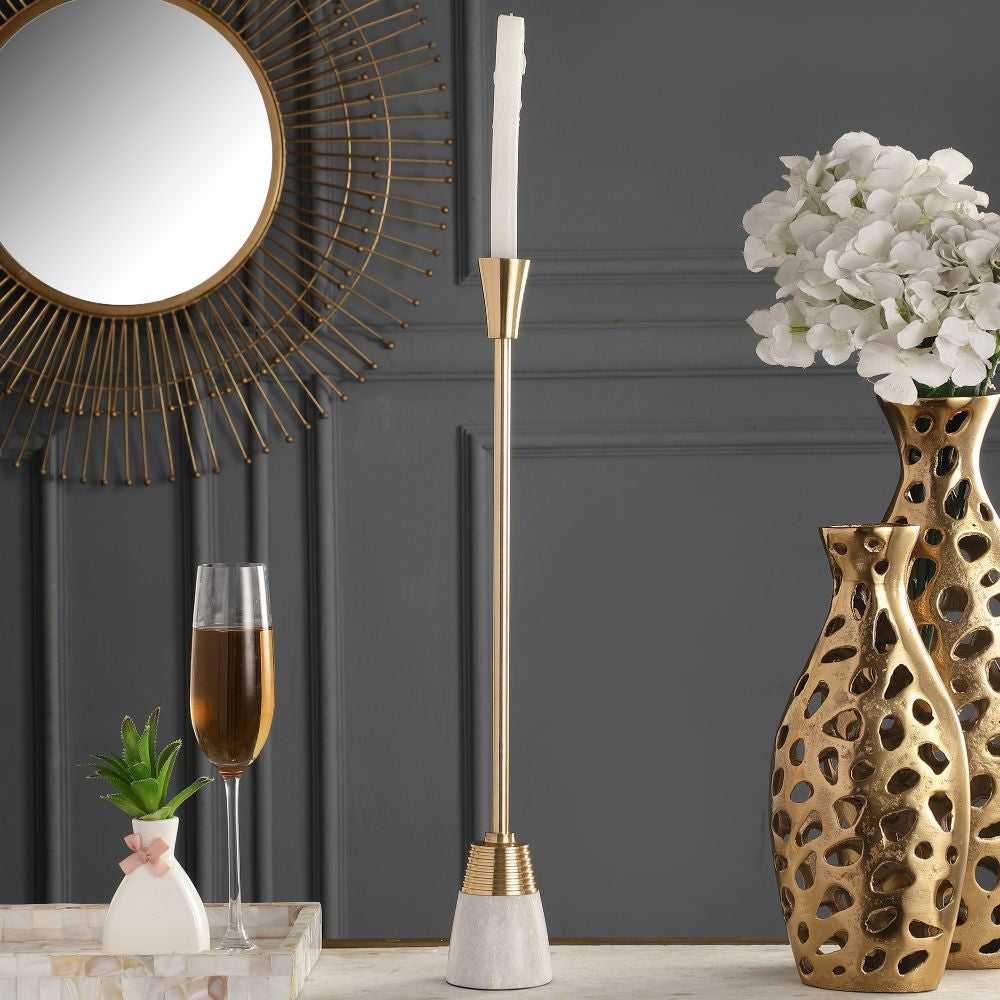 Flame Leather Freya Vase | Opulent Vase for Stunning Ambiance