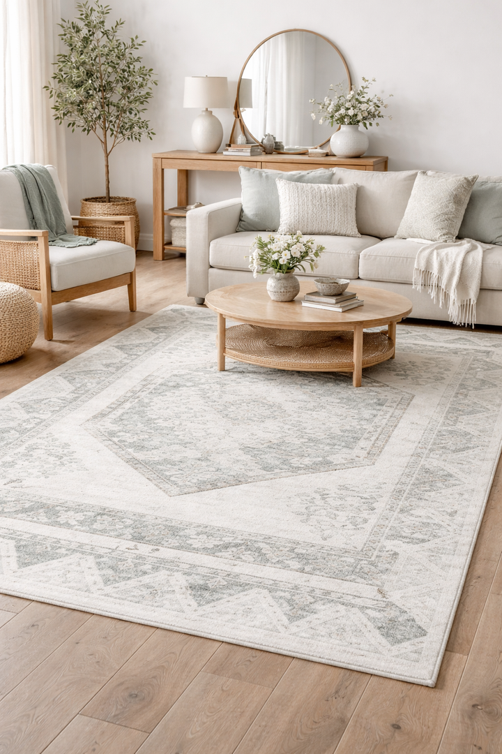 Noah Hand-Knotted Wool Rug - Premium Natural Wool,