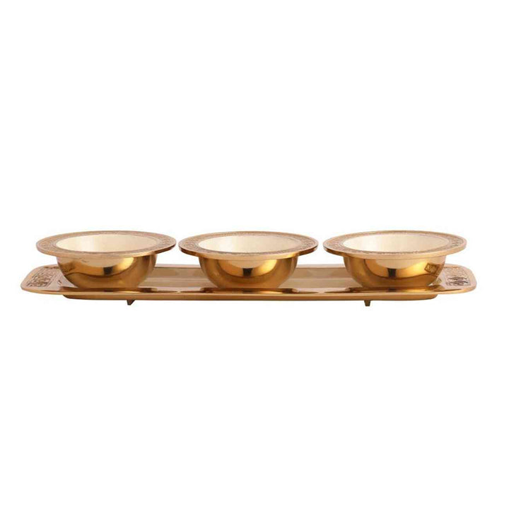 VS Design Bowl & Tray Ensemble | Elegant Enamel Serveware for Gatherings