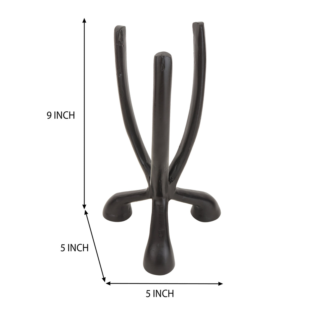 Trifecta Black/Gold Candle Trio | Geometric Holders for Modern Ambiance