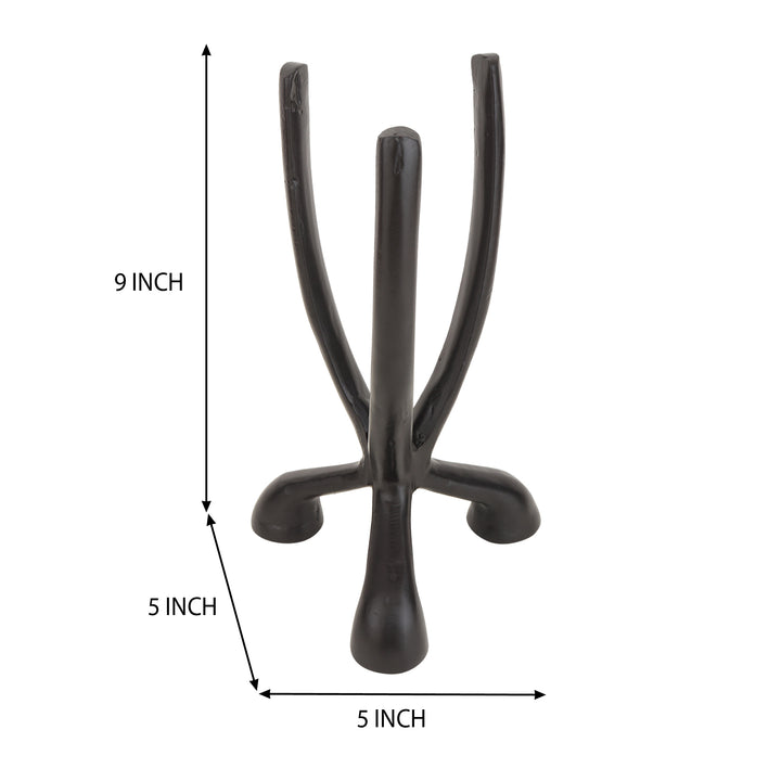 Trifecta Black/Gold Candle Trio | Geometric Holders for Modern Ambiance