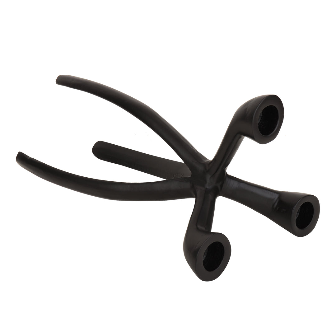 Trifecta Black/Gold Candle Trio | Geometric Holders for Modern Ambiance