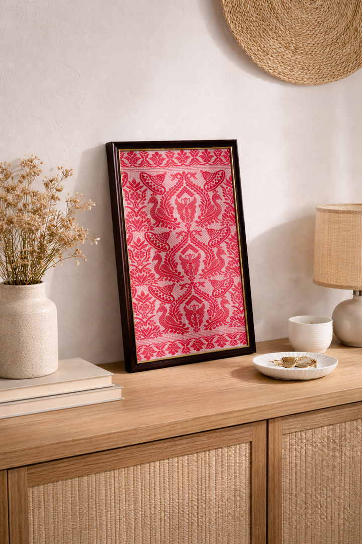 Handmade Woven Wall Hanging Frame | Boho Cotton Décor Accent
