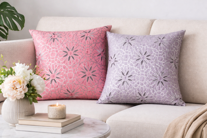 Artisan Mughal Majesty Mumtaz Pillow Cover Featuring Mughal Motifs