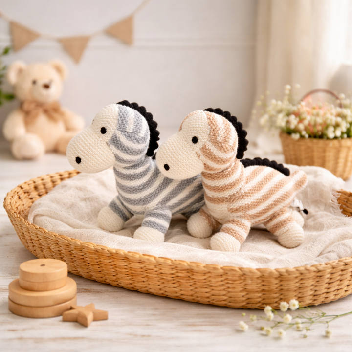 Stripey Soft Zebra Toy for Cuddles and Play
