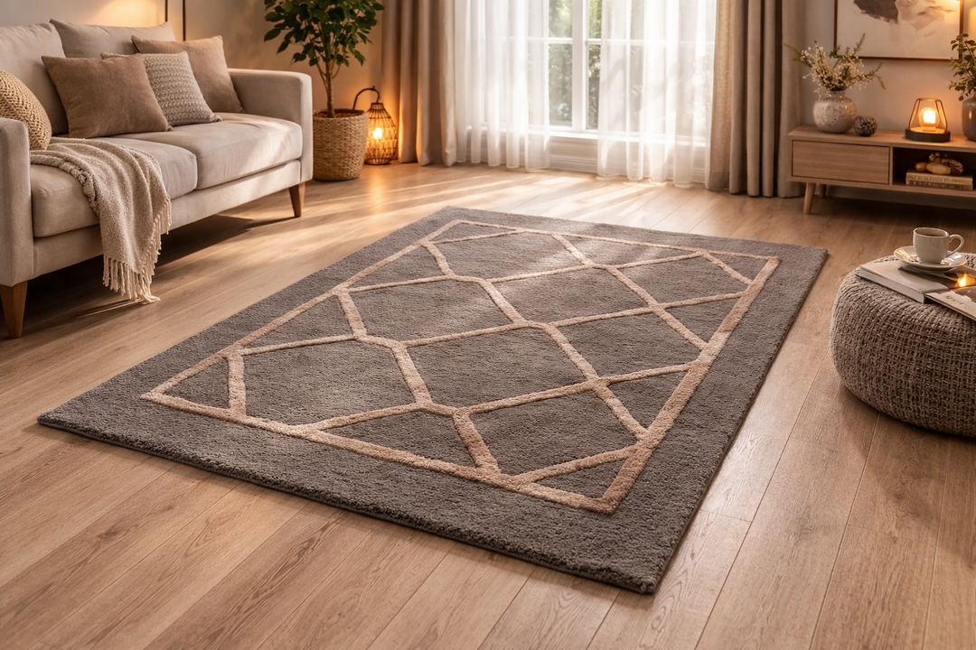 Trellis Tapestry Hand-Tufted Wool Viscose Door Mat