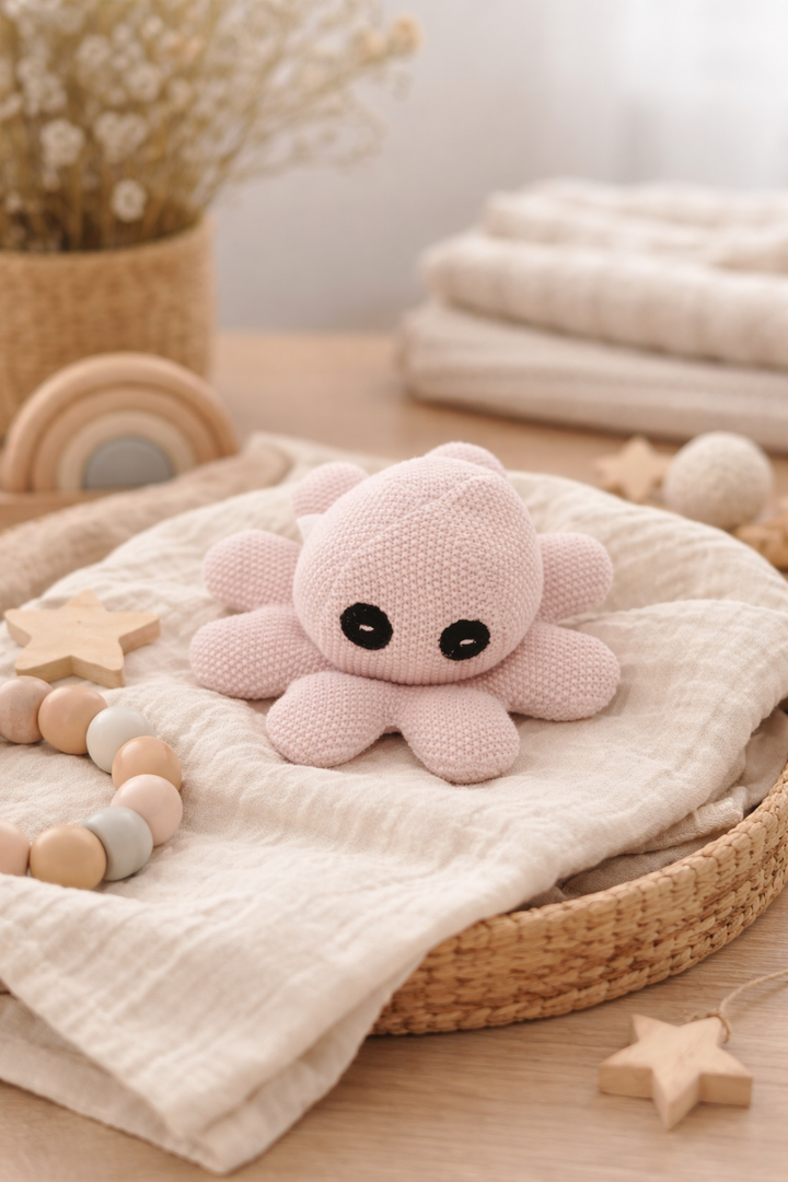 Soft & Cuddly Sunny Eco-Friendly Plush Octopus for Kids