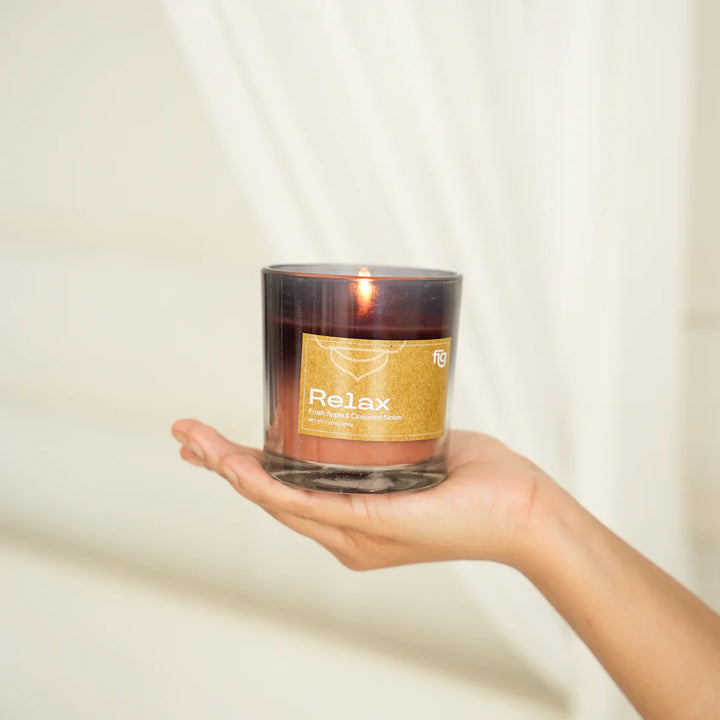 Expobazaar Relax Apple & Cinnamon Vegan Wax Scented Candle