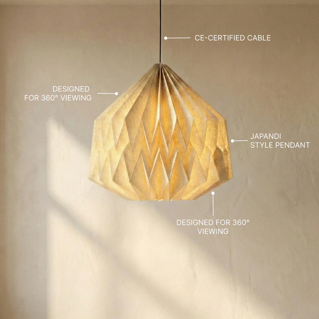 Expobazaar Big Pleat Linen Pendant Lamp
