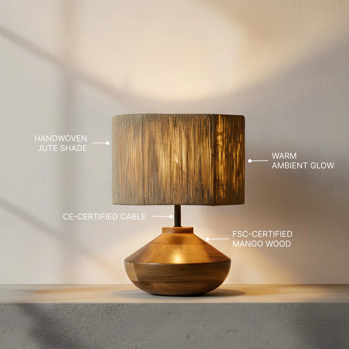 Expobazaar Faith Jute Table Lamp