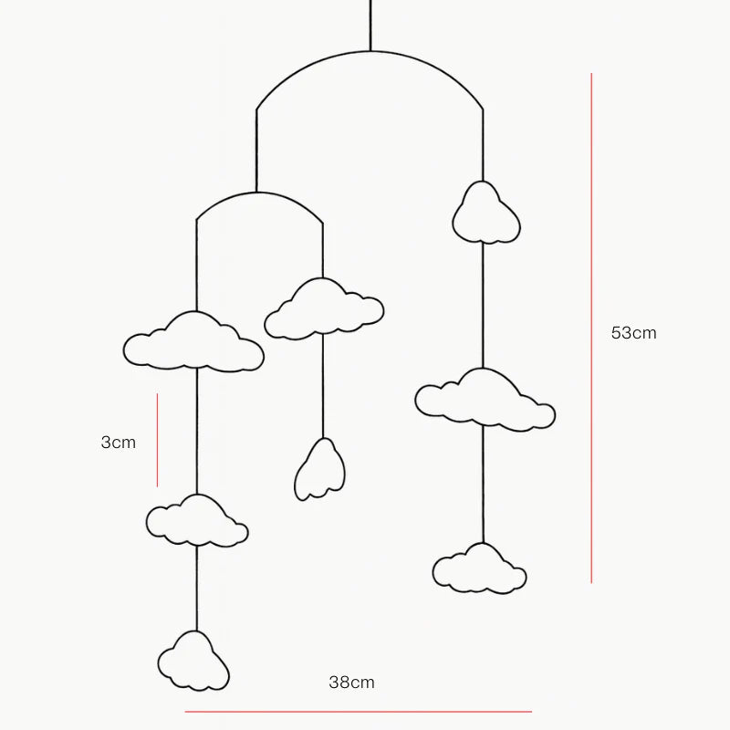 Expobazaar Felt Ornaments Hanging Mobile (Cloud)