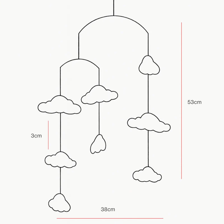 Expobazaar Felt Ornaments Hanging Mobile (Cloud)
