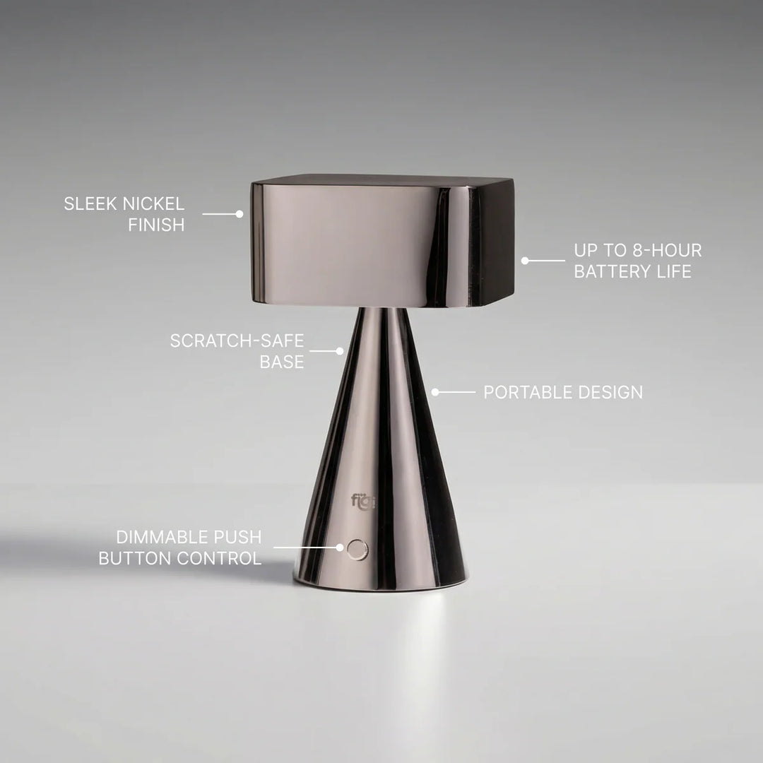 Expobazaar Chrome Portable Lamp Titanium