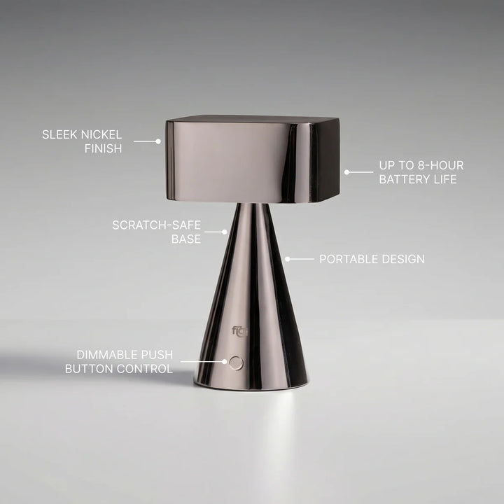 Expobazaar Chrome Portable Lamp Titanium