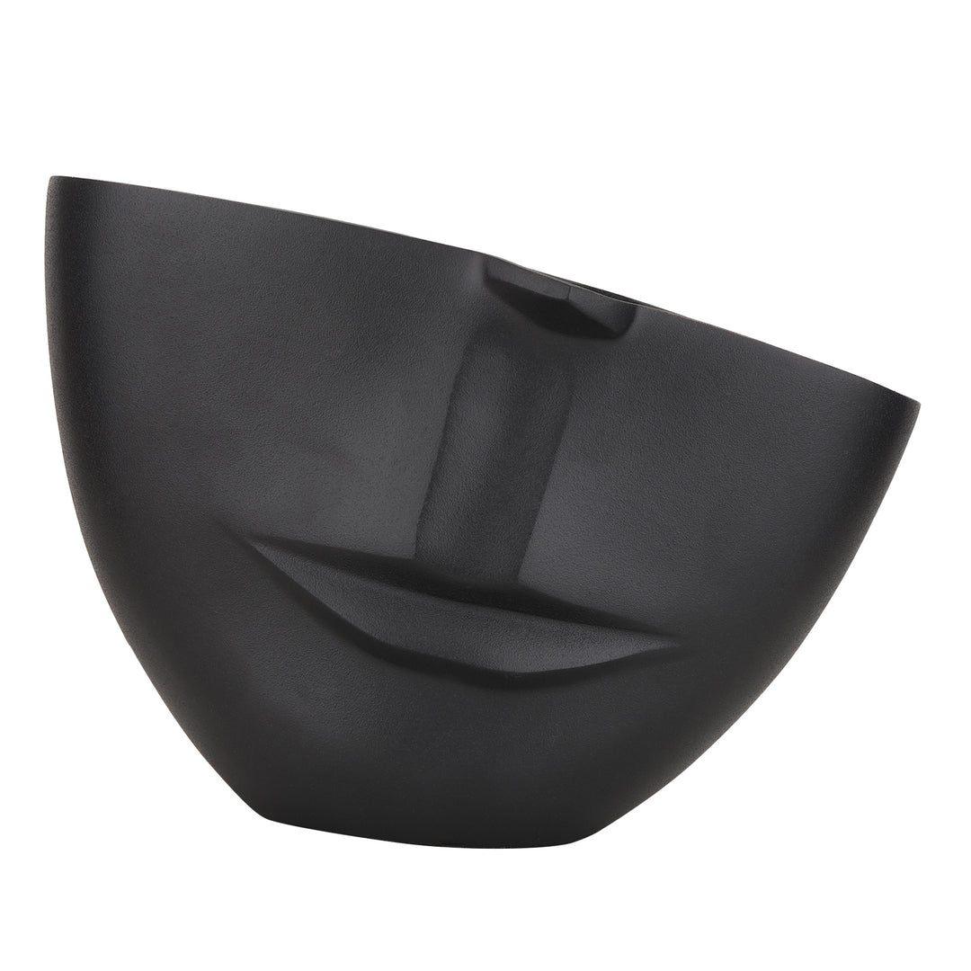 Amused Face Black Whimsy Vase | Playful Decor for Eclectic Spaces