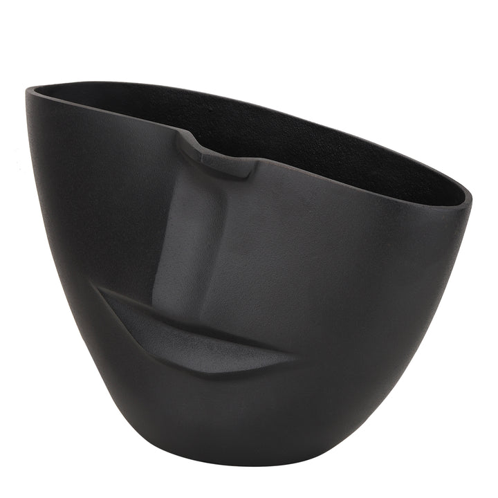 Amused Face Black Whimsy Vase | Playful Decor for Eclectic Spaces