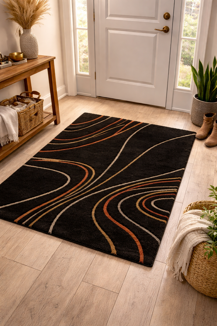 Riveting Ribbons Hand-Tufted Wool Viscose Door Mat