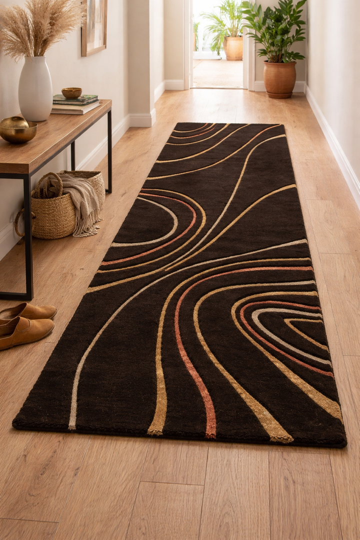 Riveting Ribbons Hand-Tufted Wool-Viscose Runner 60x150 cm