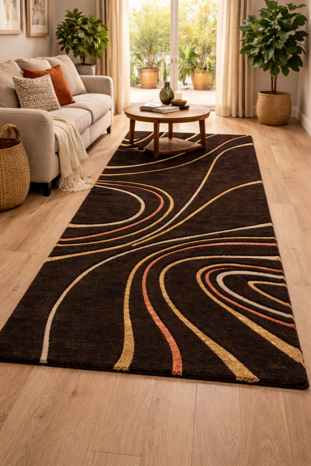 Riveting Ribbons Hand-Tufted Wool-Viscose Runner 60x150 cm